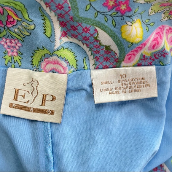 EP Pro Golf Skort Vintage Bridgerton Style Floral Print Mini Skort 10 Large - Picture 9 of 13